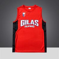 Jeans Fritz Gilas Pilipinas Basketball Jersey  Philippines National Team Sleeveless Vest  Breathable Sports & Casual Tank Top