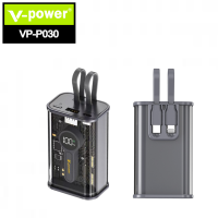 V-POWER P030 10000mAh Original Powerbank 22.5W Super Fast Charge Compact and Portable LED Display