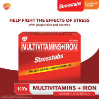 Stresstabs Multivitamins + Iron 100s Fights Stress Restores Mental Focus Maintains Healthy Skin