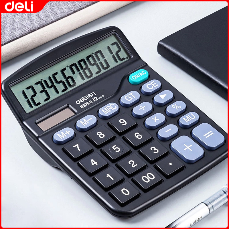 Deli Scientific Calculator Original Battery Button Batteries For Student Big Calculator For Business 12 Digits 240 Functions D82MS 1Pc