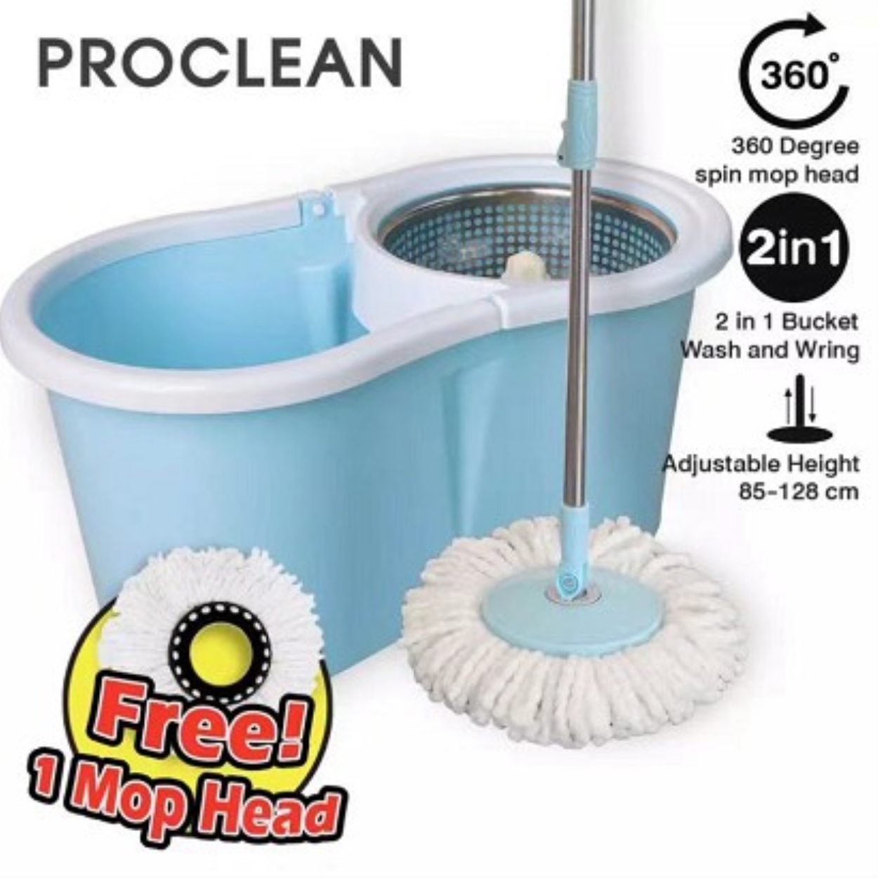 Buy Online 360 Easy Magic Floor Spin Mop Microfiber Rotating Head Philippines Price and Review