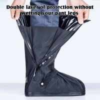 Rain-proof shoe cover waterproof rainy day non-slip thickened wear-resistant outdoor sand-proof high-tube riding men and women snow-proof and rain-proof boots cover