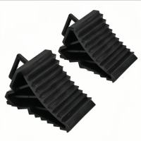 2PCS Rubber Tire Ramp Antislip Rubber Wheel Tire Stopper Block Car Truck Anti-slip Tire Stopper Portable Tire Positioner Tyre Triangle Pad Locator Wheel