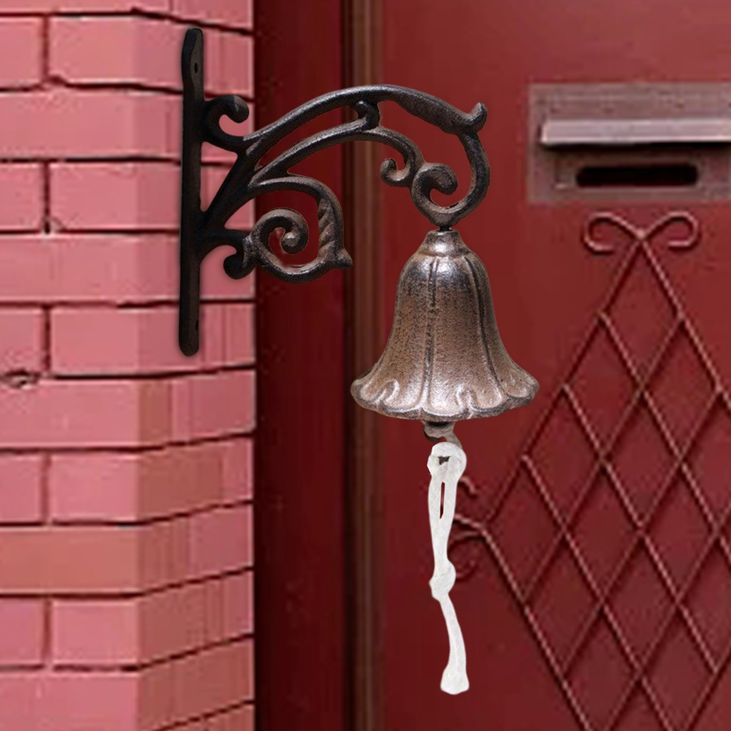Cast Iron Door Bell Chime Doorbell Wall Mounted Antique Sty