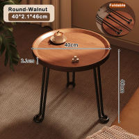 THEOMNIDESK Bamboo X-type Side Table Mini Foldable Living Room Coffee Table Elegant Modern Portable Coffee Shop Leisure Table