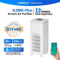  Nobico KJ360-Plus H13 HEPA Pet Air Purifier with UVC Germicidal & Hair Capture 520m³/h CADR for 80㎡ 6-Stage Filter for Odor/Bacteria/Dust