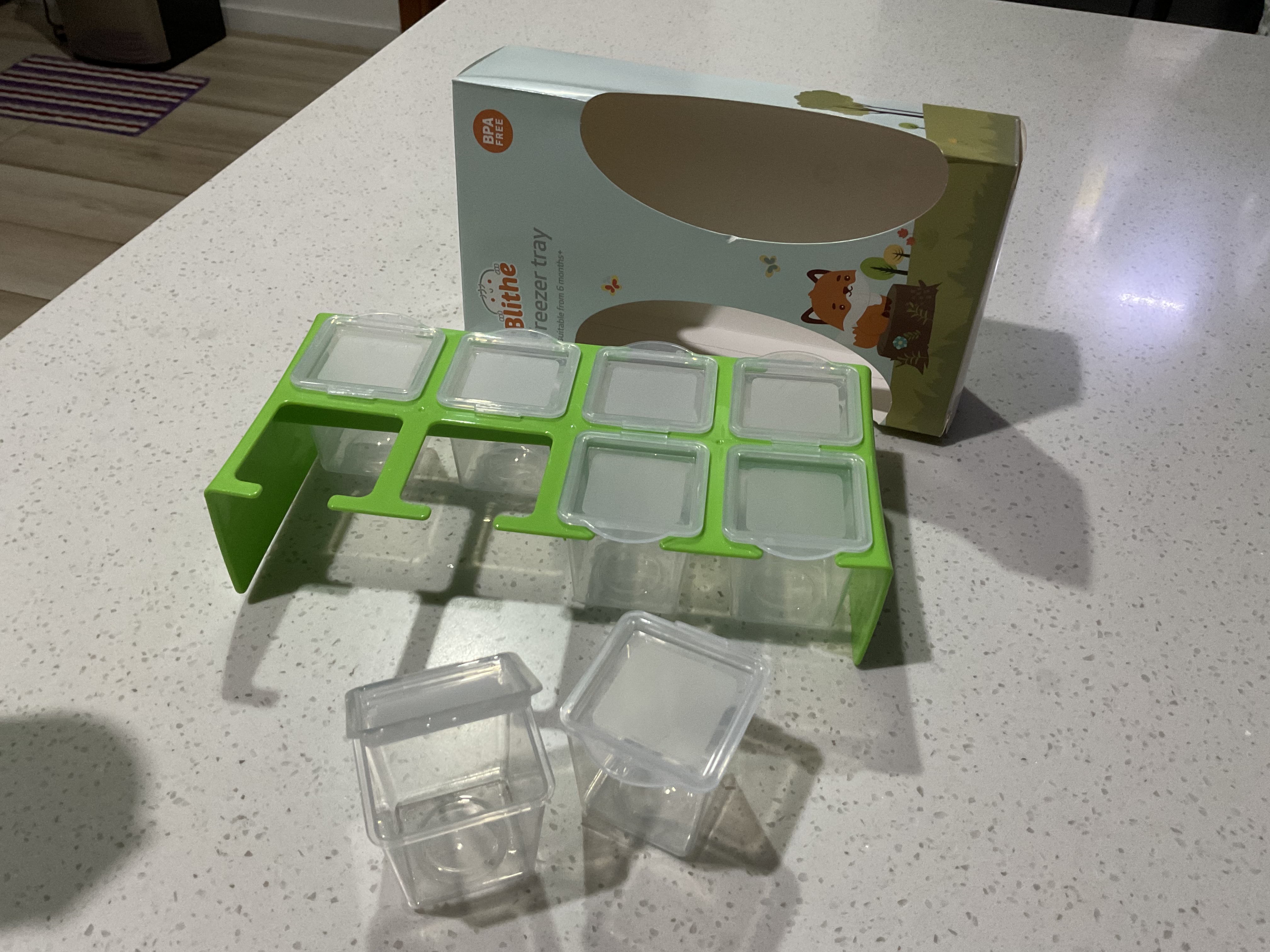 blithe baby reusable food storage container freezer cubes cube cup tray set plastic blocks safe bags holder