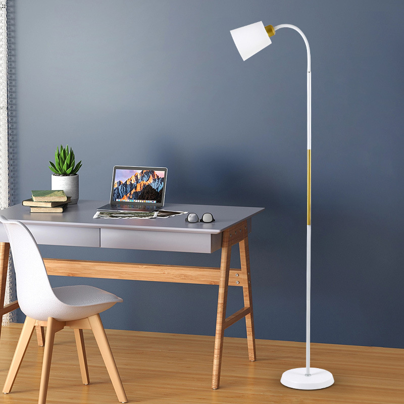 【LAZ flagship 】 Floor Lamp Black Nordic Style Stand lamp Shade With Flexible Swing Arm Room Led lampshade for living room lampshade for study table Floor Lamp lampshades for bedroom