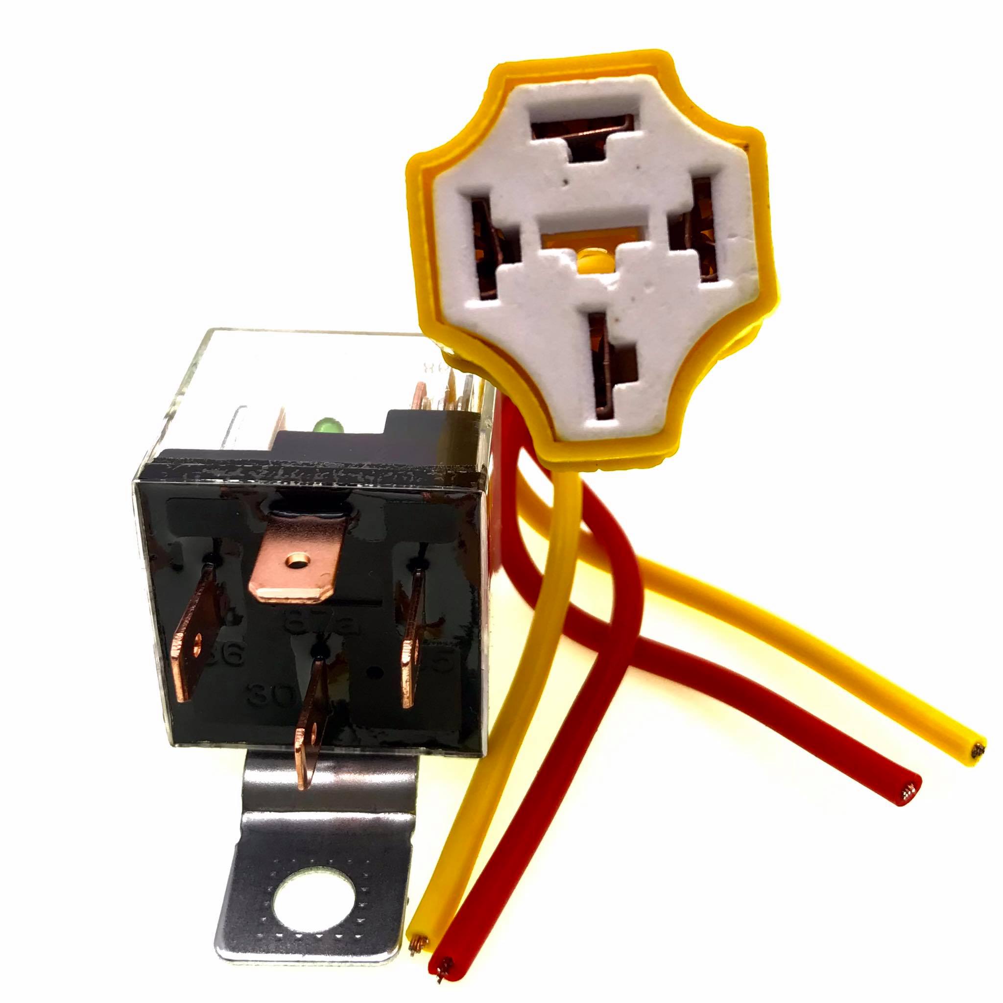 Motorcycle CD12F 12VDC80A 4Pin Transparent Horn Relay & Horn Relay