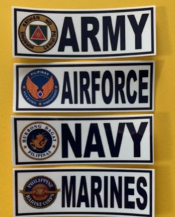 Tab Waterproof Car Sticker Army Navy Airforce Marines
