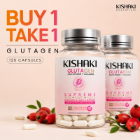 2 Bottles Glutagen by Kishaki Gutathione + Collagen 120 capsules