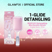 BEST SELLER | GLAMFIX Bioflex Detangling Bio-Keratin Brush Crystal Aura | Bio-Keratin Detangling Hair Brush | Smooth & Tangle-Free Hair