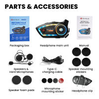 GEARELEC X2 Plus Motorcycle Helmet Intercom Headset 2 Rider 100M For Music Sharing While In Intercom