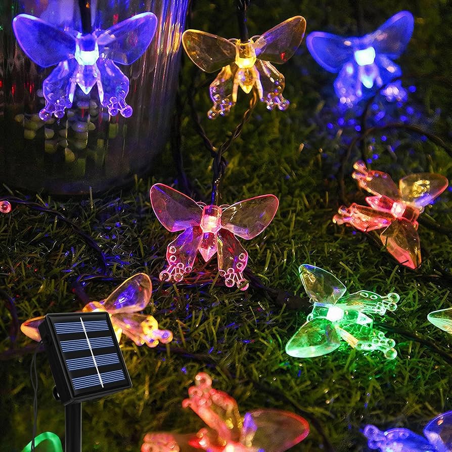 Lozzby Solar Butterfly String Lights Waterproof Solar Powered Butterfly (30Led)