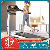 JF International Electric Folding Treadmill with Shock Absorption