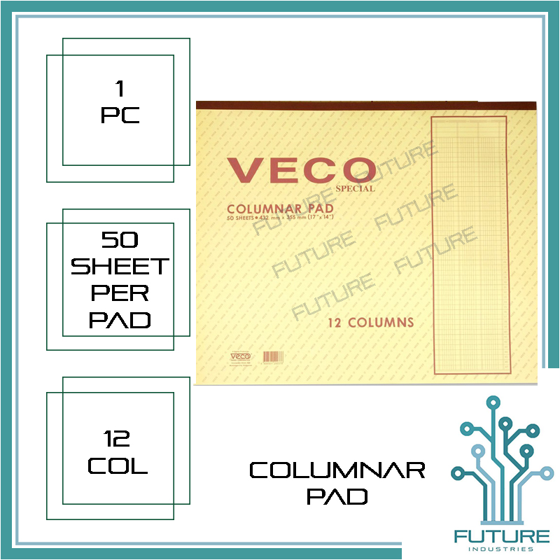 Columnar Pad 8 Columns Columnar Pad 10 Columns Columnar Pad 12 Columns Columnar Pad 14 Columns Columnar Pad 16 Columns Analysis Pad Accounting Pad [Future Industries]