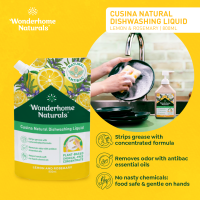 Wonderhome Cusina Natural Dishwashing Liquid 800ml Eco-Pouch Lemon & Rosemary