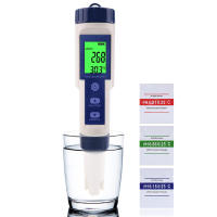 Reeopee 5-in-1 PH meter water quality tester TDS/EC/PH/salinity/thermometer digital water quality tester with backlight display