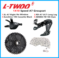 lTWOO A7 1X10 Speed Elite Shifter 10 Speed MTB Groupset A7 Right Shifter Rear Derailleur Long and Ult-Long Leg SUNSHINE 10 Speed Cassette 42T 46T 50T Sliver or Black NEWBIE-YW 10S Chain for MTB Bike Bicycle Accessories Parts