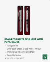 SALE! Wilcare Medical Pen Light Stainless with Pupil Gauge 1 pc penlight with free batteries