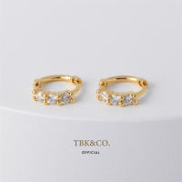 TBK 18k Gold Hoop Earrings for Women Accessories Hypoallergenic 1550e