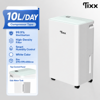 Tixx  Electric Dehumidifier Dehumidify up to 12L/Day 3 Modes Touch Operation for Home Office