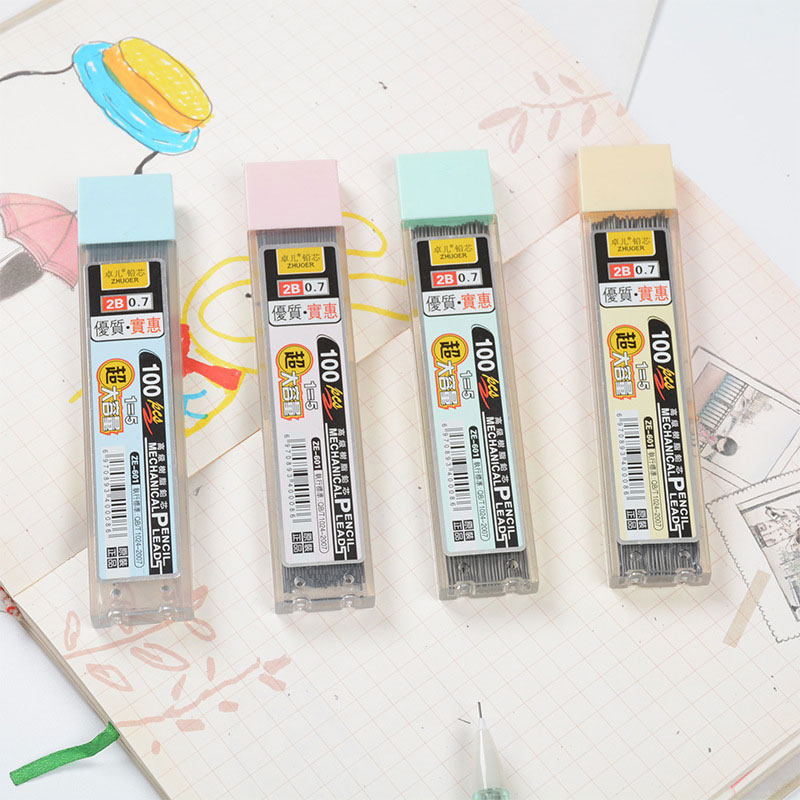 🔥100Pcs/box 0.5/0.7mm Mechanical Pencil Graphite Refill Replacement Pencil Lead Can Be Erased LovelylifeFu