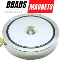 N52 Neodymium BIG LARGE ROUND POT Magnet Magnetic Magazine Holster Pouch [OPTIONS~ D48mm / D60mm / D75mm ] and Fishing Mounting Magnet with Countersunk Hole and Screw Powerful Round Circle Magnet in Different Sizes and Capacities