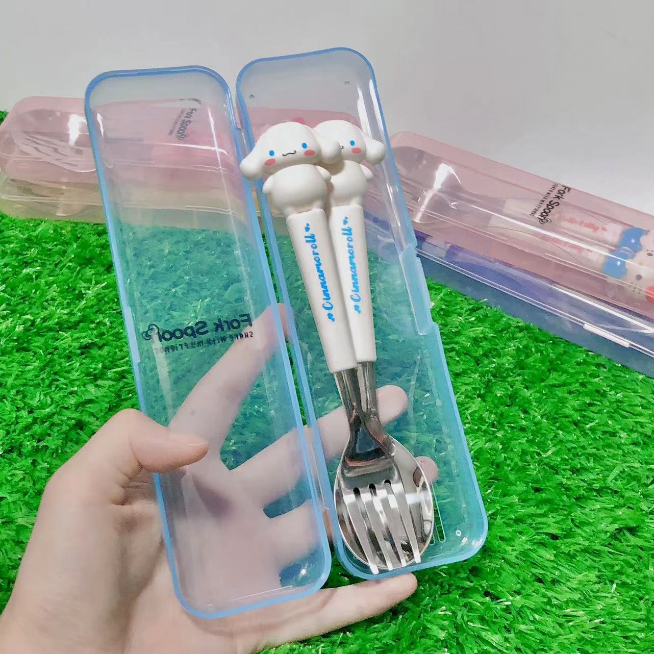 1Pair Cartoon Characters Spoon/Fork Set High Quality Stainless Steel Cutlery For Kids