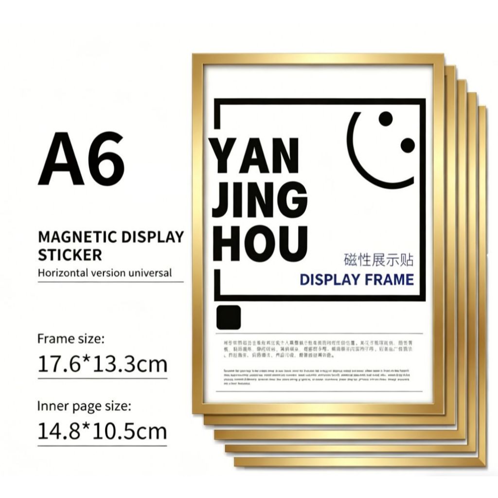 [🇵🇭 Stock&COD] 5/10pcs A4 A6 Magnetic Wall Photo Frame Certificate Holder Multi Color Display Frame Office Decor