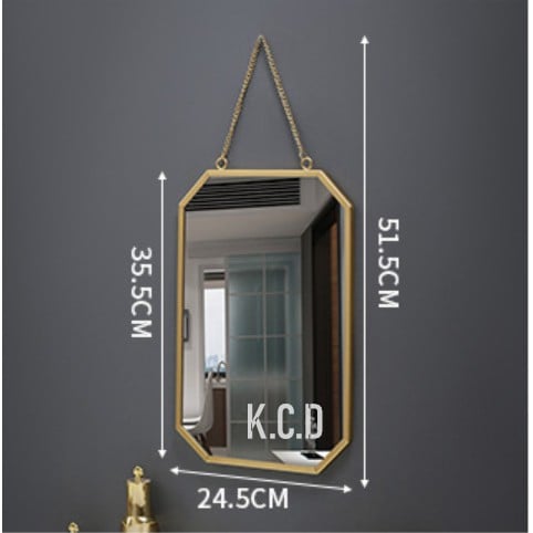 Decorative Hanging Wall Mirror Small Vintage Mirror For Wall 10inch Gold Metallic Frame Mirrors..