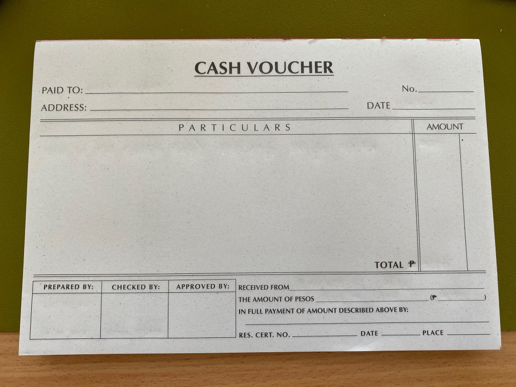 CASH Voucher 10 pads per pack