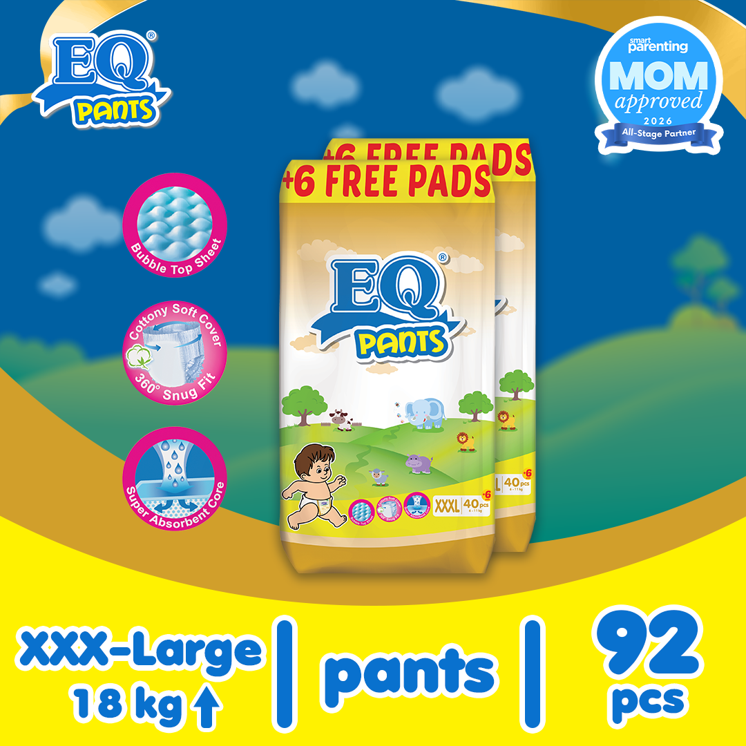 EQ Pants Jumbo Pack XXXL (15kg up) - 46 pcs x 2 packs(92 pcs) - Diaper Pants