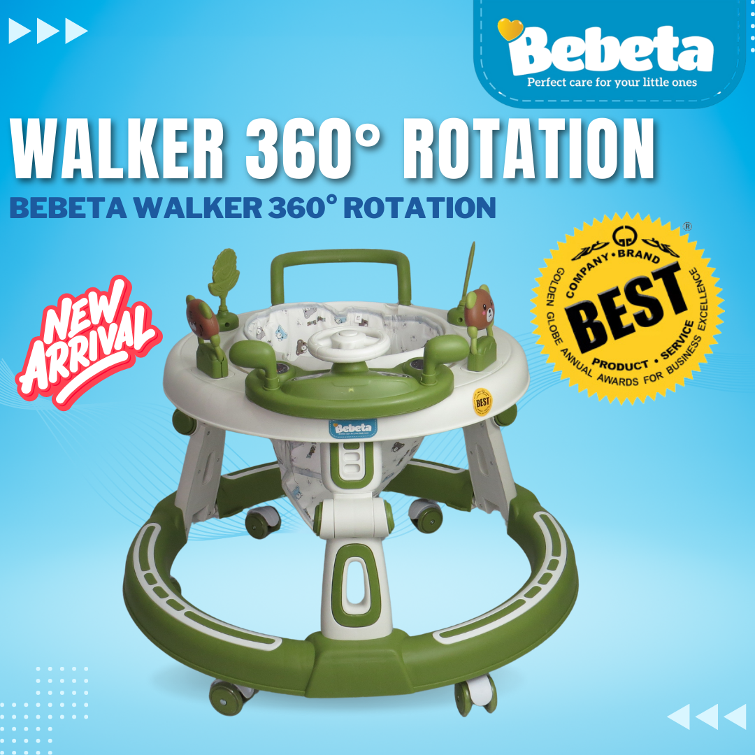 Bebeta Walker 360 Rotation w/ Toys & Music Gray/Green