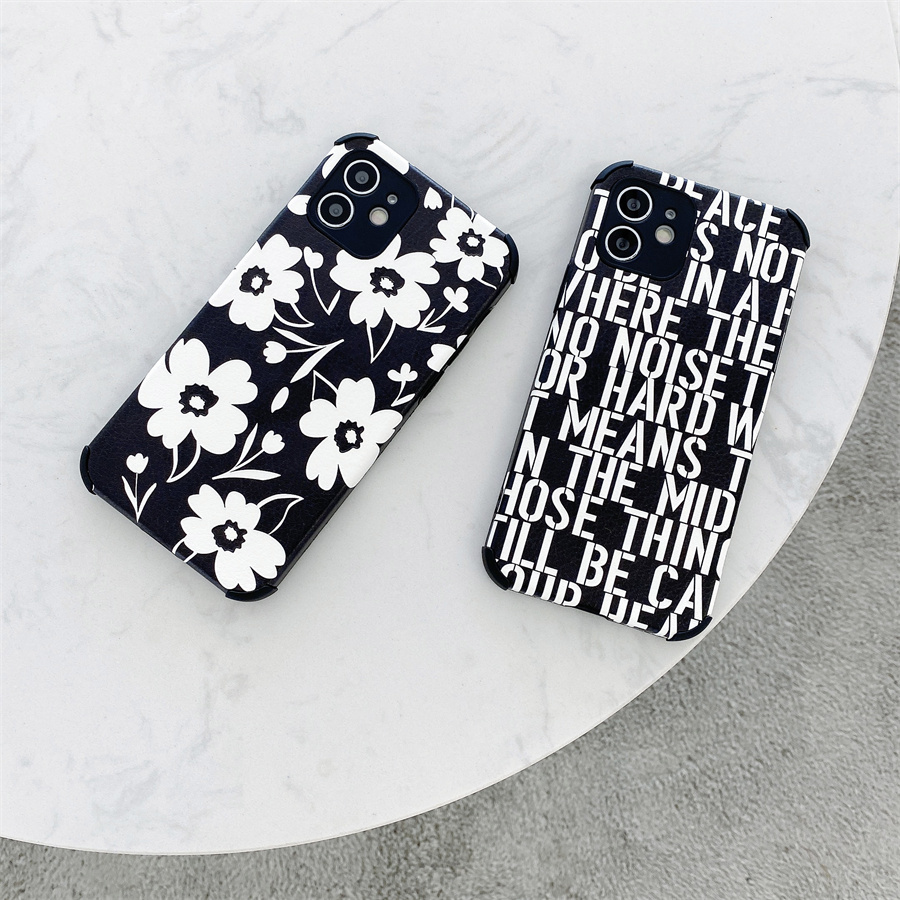 Painted Lambskin Black Bottom Flower Silicone Case For Vivo X70 X60 X50 V15 V20 S1 Pro V21 V7 Plus V9 V11 V11i V17 Y53s Y11 Y12 Y15 Y17 Y19 Y21 Y21s Y33s Y31 Y51 Y52 Y72 Y81 Y81i Y91 Y91i Y91C Y1s Y93 Y95 Y12s Y12a Y20 Y20i Y20s Y30 Y30i Y50 Phone Cases