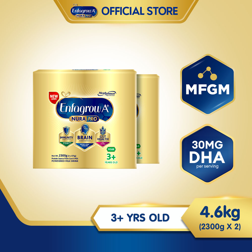 Enfagrow A+ Nurapro Four Milk Supplement Powder for Children/Kids 3+ Years Old 4.6kg (2.3kg x 2)