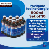 BETADINE® Gargle and Mouthwash 500ml - Fast Relief for Sore Throat Mouth Sores & Germ Protection