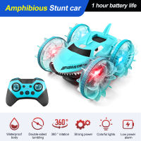 【Local Delivery】Dual rc Amphibious Remote Control Car  Waterproof 2.4 GHz Remote Control Boat for Kids All Terrain RC Stunt Car Off Road 4WD Remote Control Vehicle Water Beach Pool Toy