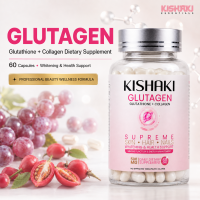 Kishaki Glutathione + Collagen 60 Capsules  ( Glutagen ) Skin Whitening For Skin Hair & Nails