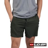 BUM BLACK ARMY - MENS SHORTS WITH ZIPPERED POCKETS AND DRAWSTRING