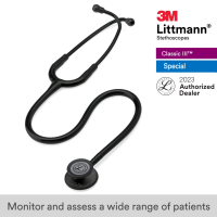 3M Black Tube Black-Finish Chestpiece Full Black Classic III 5803 3M Littmann Stethoscope