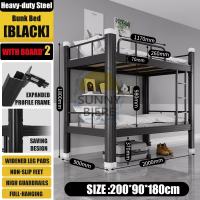 SUNNY Double Deck Bed 90/100/120CM Deck Bed Metal Bunk Bed Iron Loft Bed Frame Full Steel Loft Bed Thickened Bed Frame