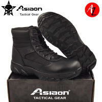 ASIAON 588 Lightweight Tactical Patrol Shoes Boots with Side Zipper for Hiking Outdoor and Training