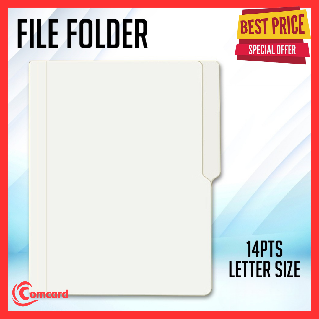 White Folder Long Short 14pts Thick Office School Supplies / 10/25/50/100 pcs. (U-CN-LR+R)