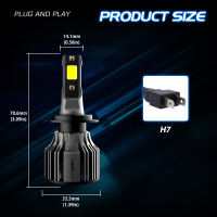 Novsight LED Car Headlight N39 H4 H7 H11 881 H27 HB3 9005 HB4 9006 H1 H3 9012 72W/ A pair 10000LM 6000K Headlight Bulbs Auto Headlamp lowest price