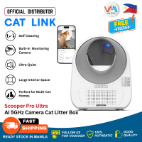 CATLINK Scooper Pro Ultra 5GHz Camera Cat Litter Box Self-Cleaning Litter Box Remote control and health monitoring with CATLINK APP Multi-cat family friendly Suitable for Small to Large cats