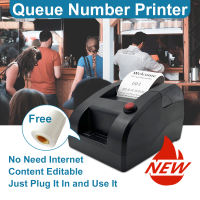 Queue Number Printer Queueing Paper System 57Mm Thermal Paper No Need Internet Content Editable