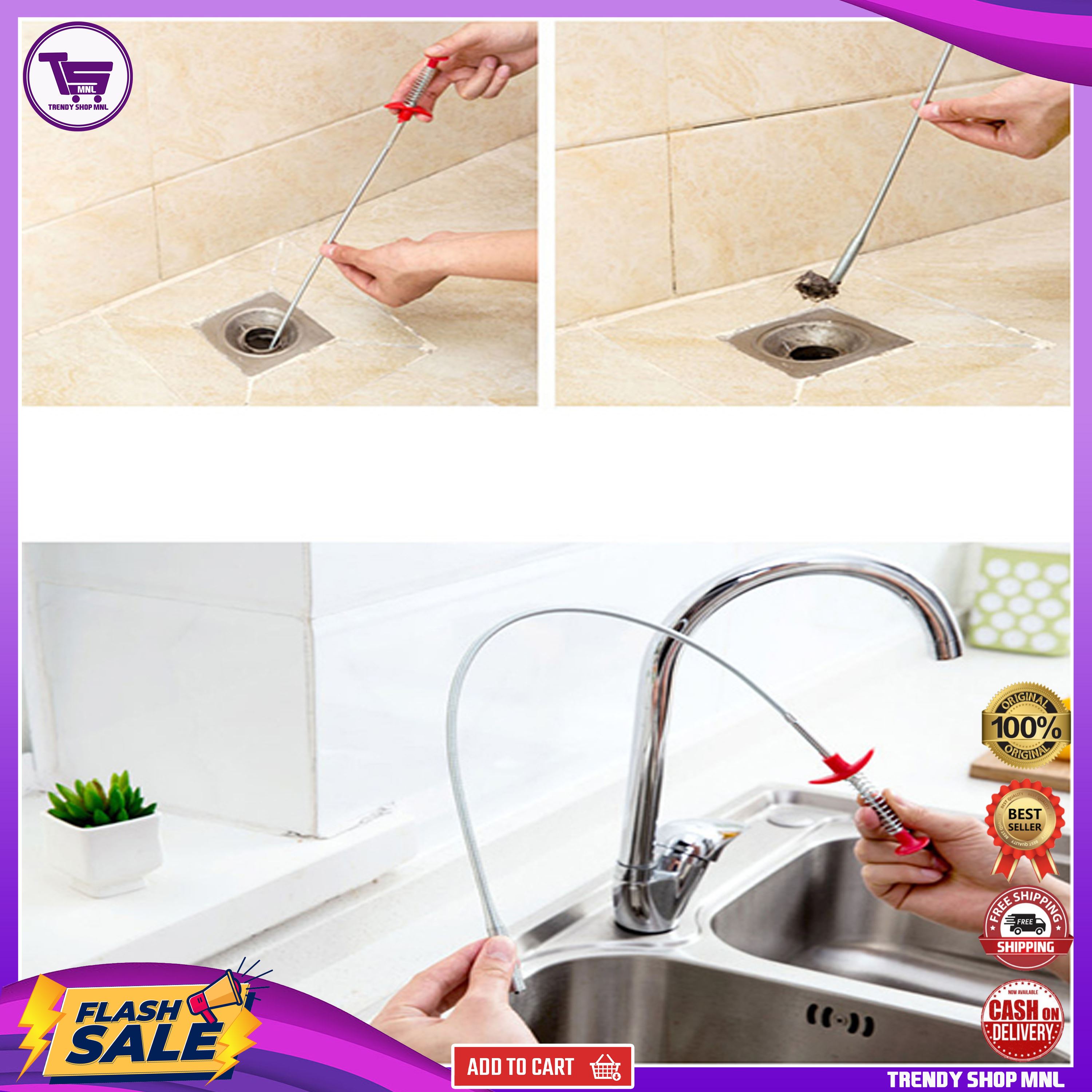 ORIGINAL 120 CM SINK DRAINS GRABBER TOOL FLEXIBLE LONG REACH CLAW PICK