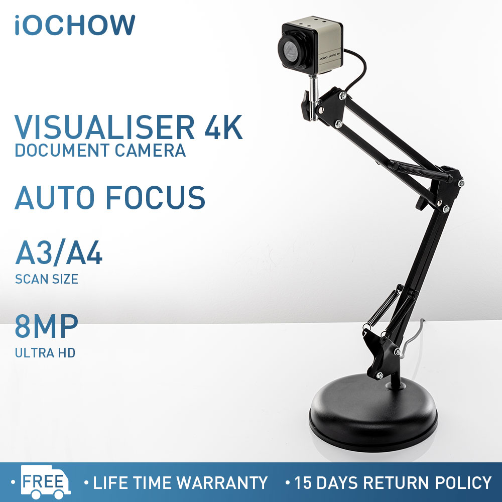 iOCHOW 8MP Document Camera Z2 Visual Presenter & Visualizer for Smart