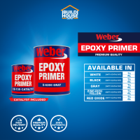 WEBER Epoxy Primer with Catalyst - White | Black | Gray | Zinc-Rich Yellow | Red Oxide - 1L | 4L